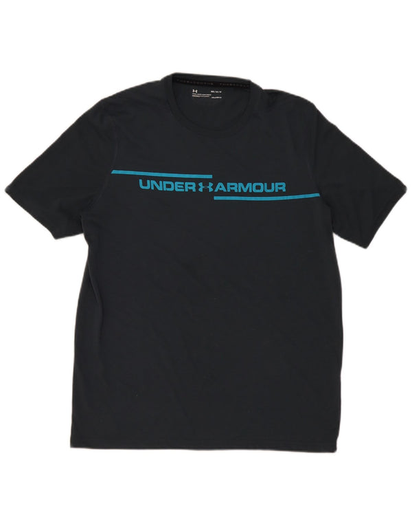 Under Armour Mens Heat Gear Graphic T-Shirt Top Medium Grey