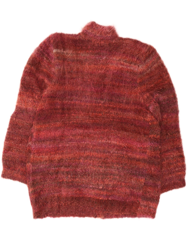 Vintage Womens Oversized Cardigan Sweater UK 18 XL Burgundy