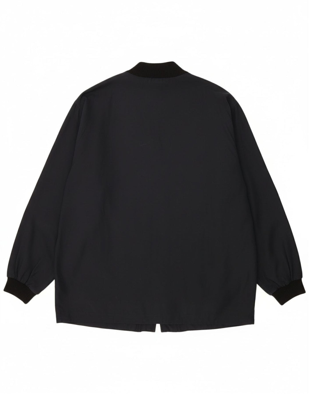 VINTAGE Womens Oversized Long Sleeve Blouse Top UK 14 Medium Black Viscose