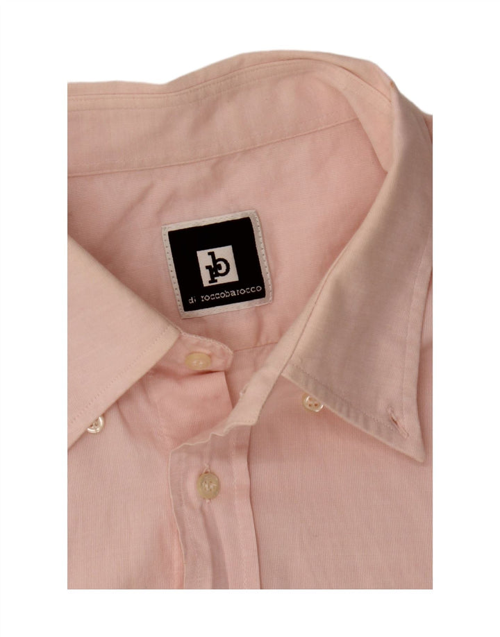 ROCCOBAROCCO Mens Shirt Large Pink Vintage Roccobarocco and Second-Hand Roccobarocco from Messina Hembry 