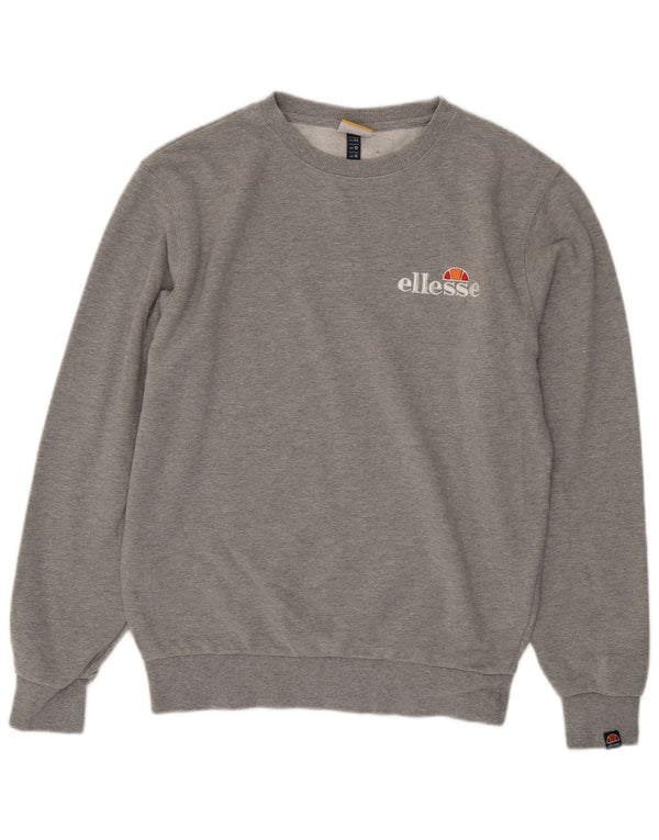 Ellesse Womens Graphic Sweatshirt Jumper UK 14 Large Grey Cotton