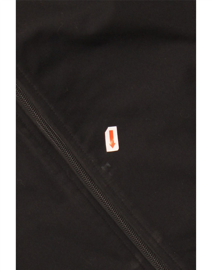 ADIDAS Womens Tracksuit Top Jacket UK 12/14 Medium Black Polyester