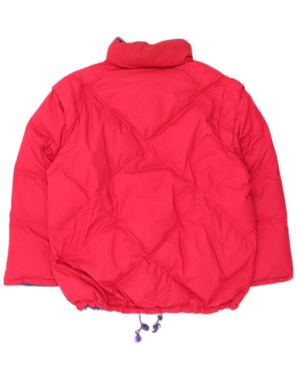 DIADORA Mens Oversized Reversible Padded Jacket UK 42 XL Red Polyester