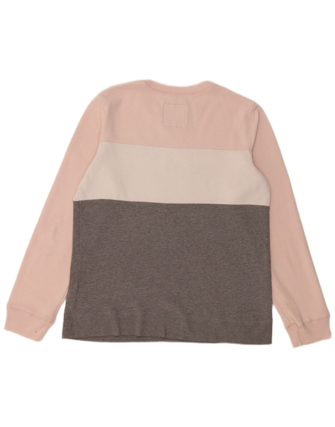 HOLLISTER Womens Graphic Sweatshirt Jumper UK 16 Large Grey Colourblock