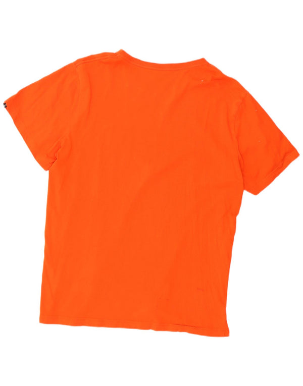 Puma Mens Graphic T-Shirt Top XL Orange Cotton
