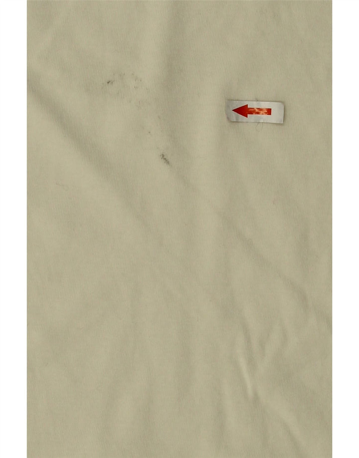 Vans Mens Graphic Top Long Sleeve Small Off White Cotton