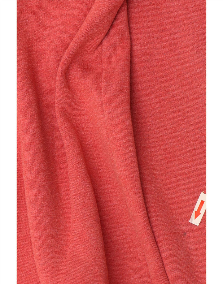 Weird Fish Mens Zip Neck Sweatshirt Jumper Large Red Cotton