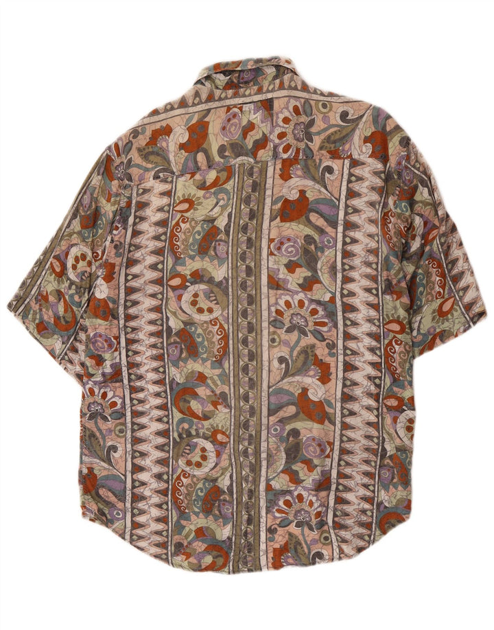 Ferro Mens Short Sleeve Shirt Medium Multicoloured Floral