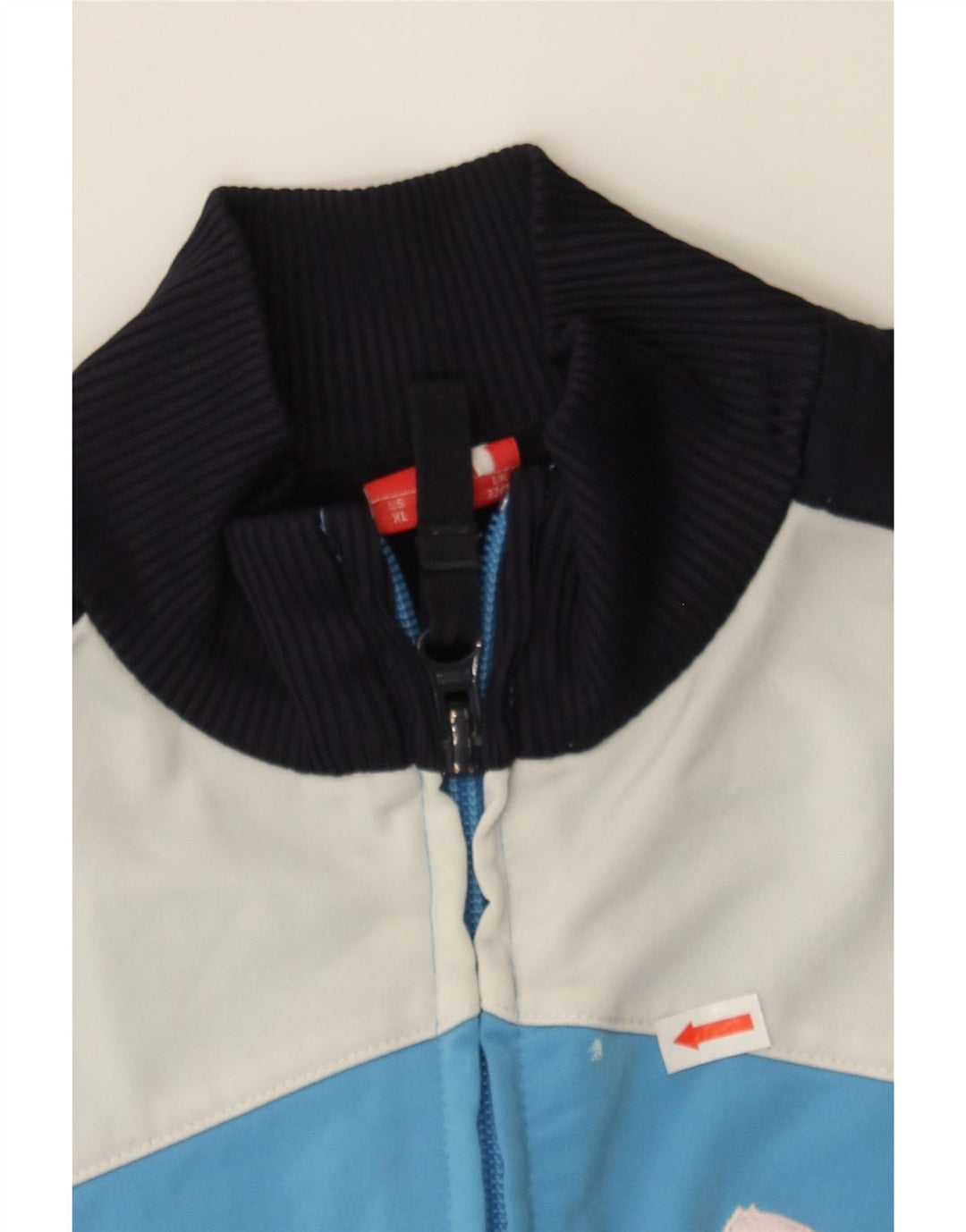 PUMA Boys Tracksuit Top Jacket 13-14 Years XL Blue Colourblock Polyester Vintage Puma and Second-Hand Puma from Messina Hembry 