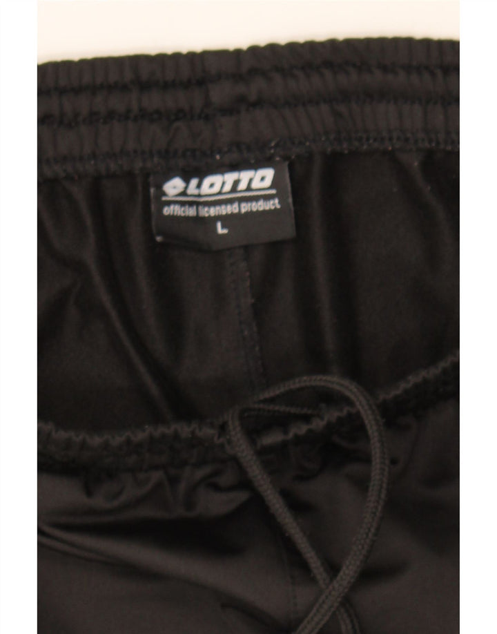 LOTTO Mens Tracksuit Trousers Joggers Large Black Polyester Vintage Lotto and Second-Hand Lotto from Messina Hembry 