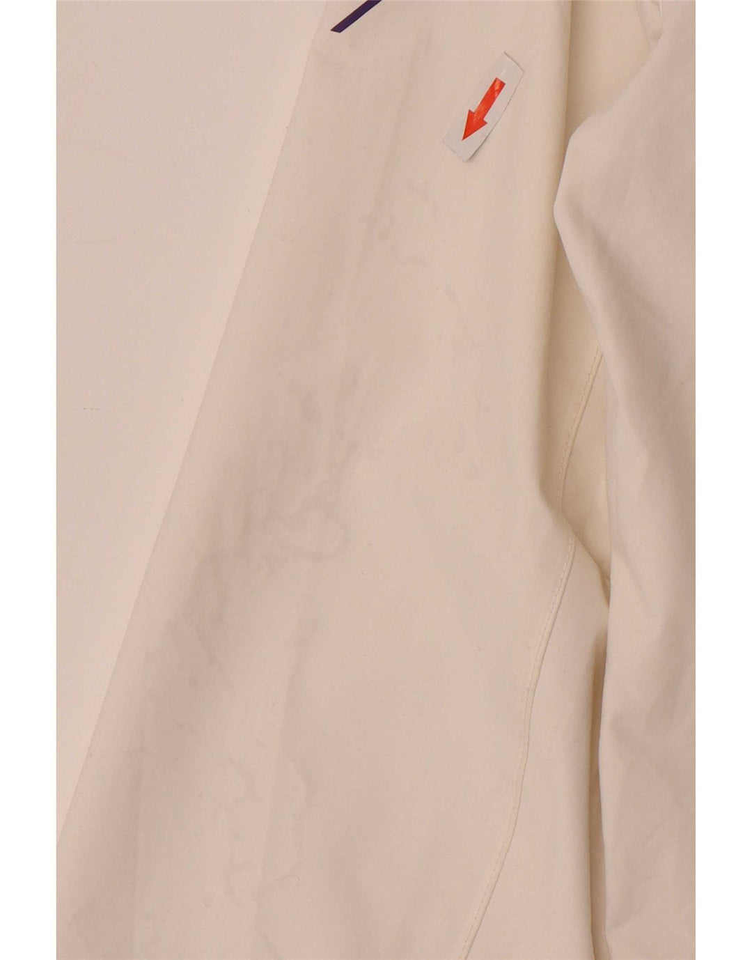 Helly Hansen Womens Graphic Hooded Rain Jacket UK 10 Small White Polyamide
