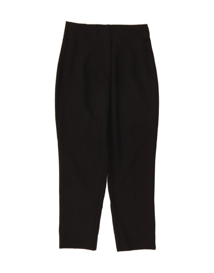 ZARA Womens Slim Casual Trousers Medium W28 L26 Black Polyester Vintage Zara and Second-Hand Zara from Messina Hembry 