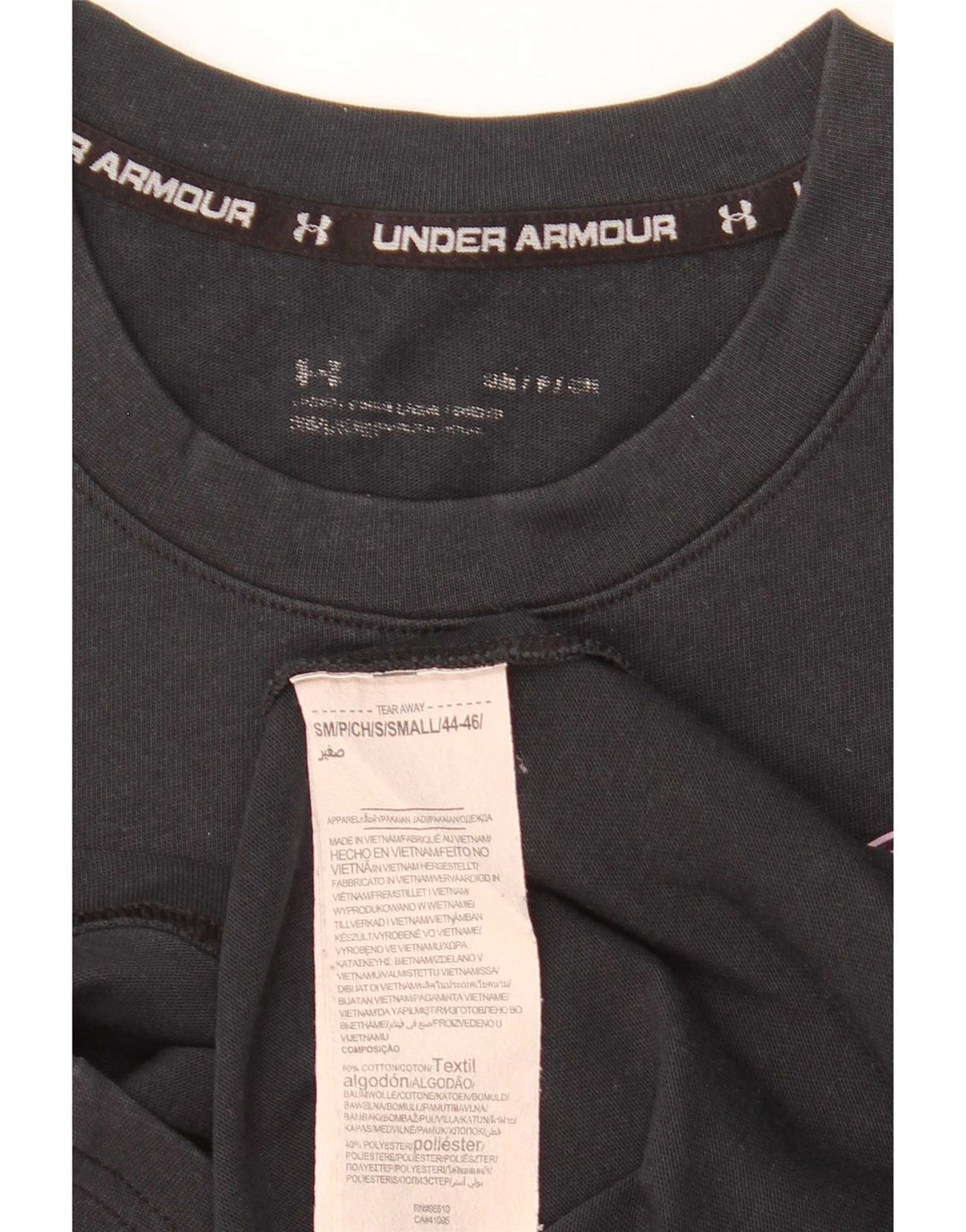 Under Armour Mens Graphic T-Shirt Top Small Black Cotton