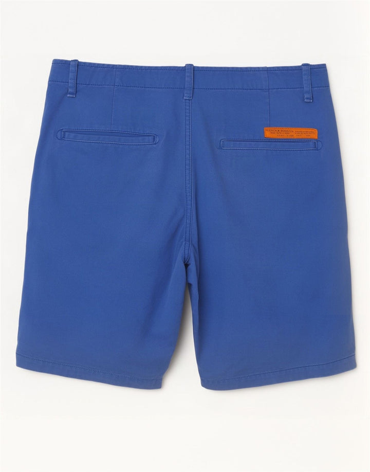 Scotch & Soda Mens Chino Shorts W30 Medium Blue Cotton