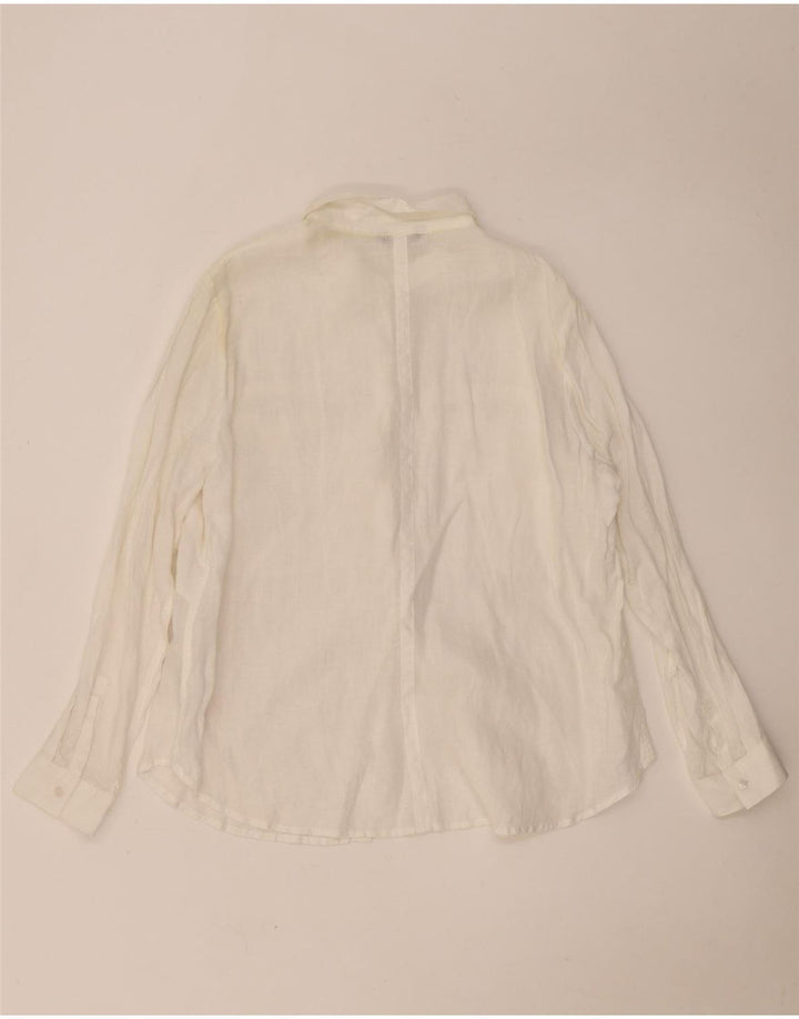 Autograph  Womens Shirt UK 18 XL White Linen