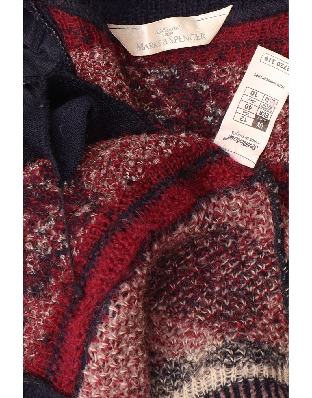 Marks & Spencer Womens Longline Cardigan Sweater UK 12 Medium Navy Blue