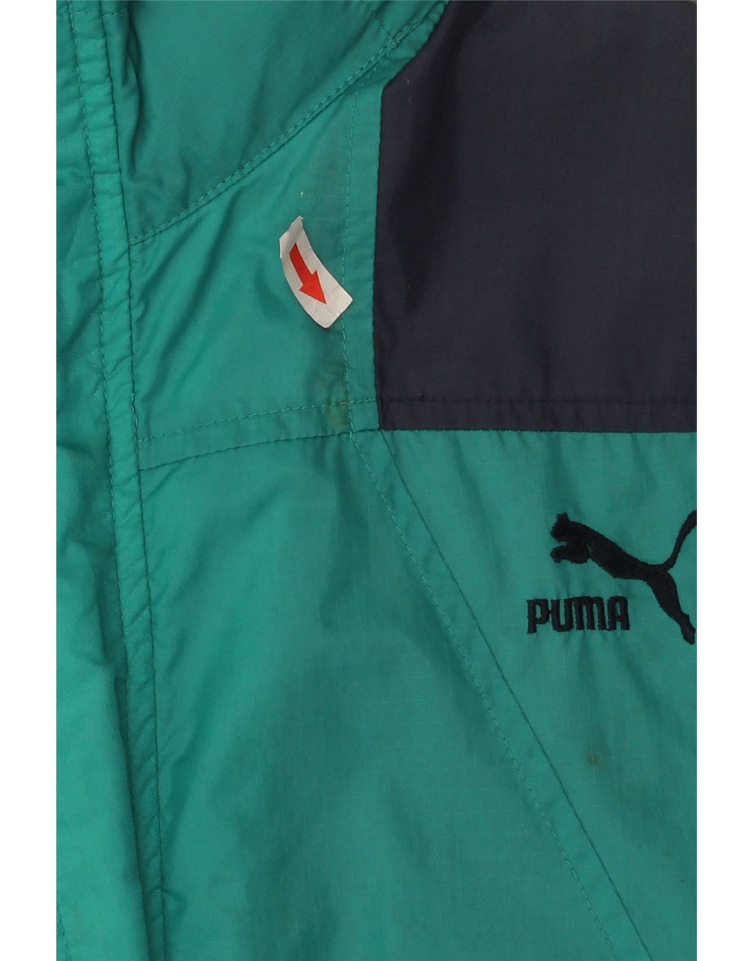 Puma Mens Rain Jacket UK 36 Small Turquoise Colourblock Nylon