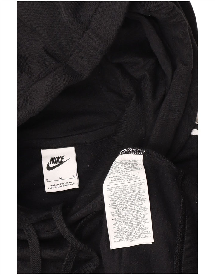Nike Mens Graphic Hoodie Jumper Medium Black Cotton