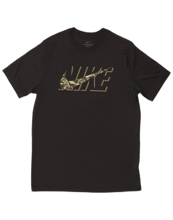 Nike Mens Dri Fit Graphic T-Shirt Top Medium Black