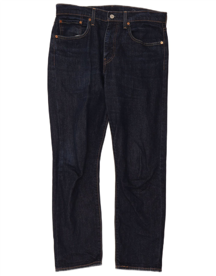 Levi's Womens 502 Straight Jeans W32 L30 Navy Blue
