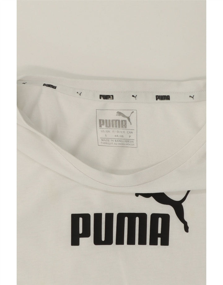 PUMA Mens Graphic T-Shirt Top Small White Cotton Vintage Puma and Second-Hand Puma from Messina Hembry 