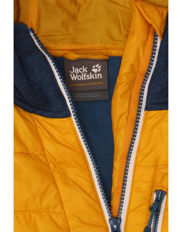 Jack Wolfskin Mens Bomber Jacket UK 36/38 Medium Yellow Polyester