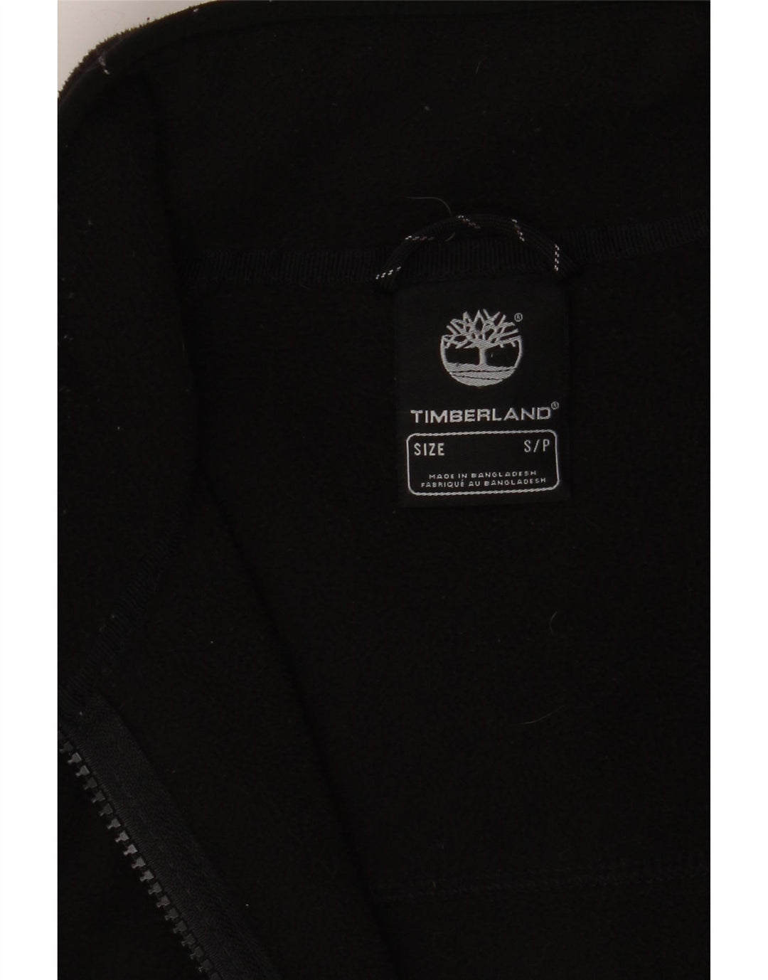 TIMBERLAND Womens Oversized Fleece Jacket UK 10 Small Black