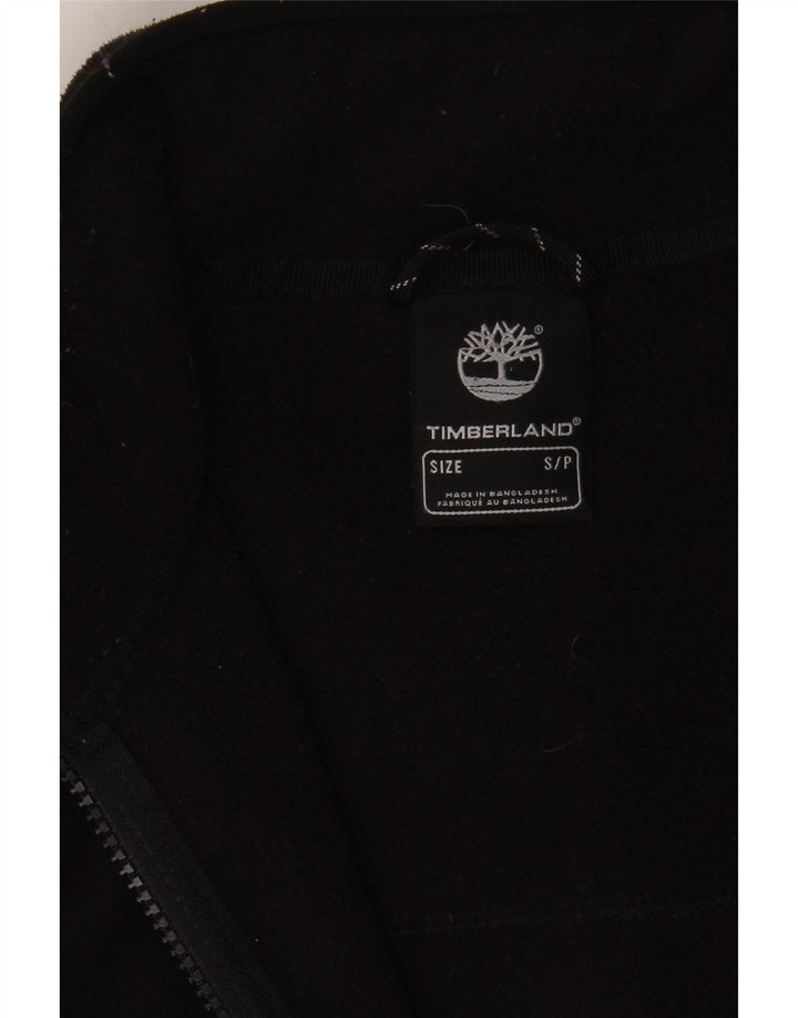 TIMBERLAND Womens Oversized Fleece Jacket UK 10 Small Black