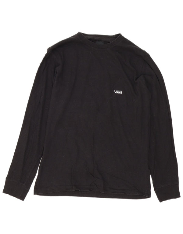 Vans Mens Graphic Top Long Sleeve Small Black Cotton