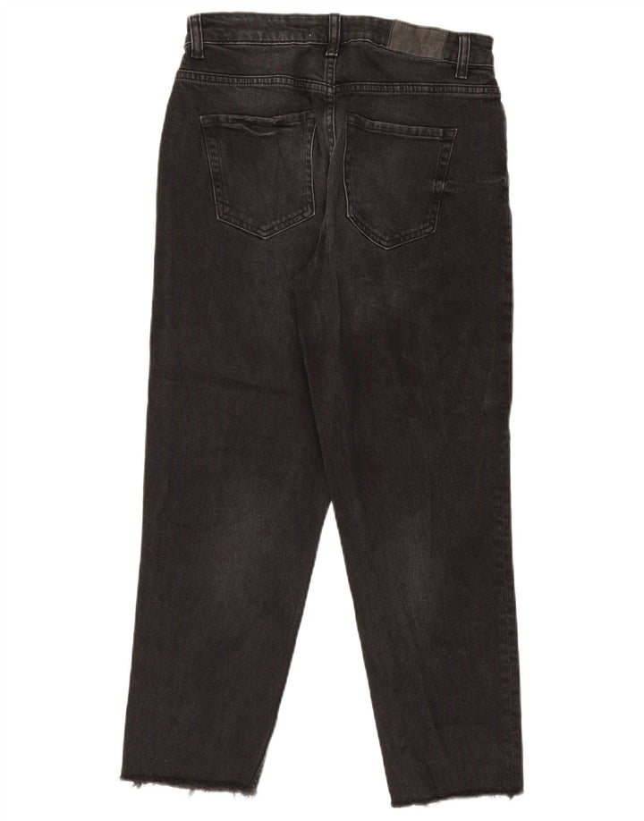 ZARA Womens Cropped Jeans EU 40 Medium W30 L25 Black Cotton