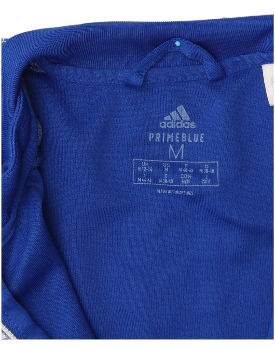 Adidas Womens Tracksuit Top Jacket UK 12/14 Medium Blue Polyester