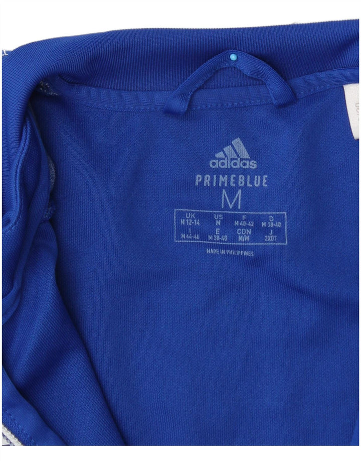 Adidas Womens Tracksuit Top Jacket UK 12/14 Medium Blue Polyester