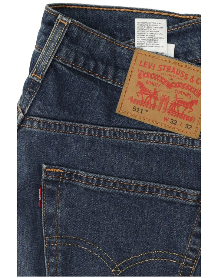 LEVI'S Mens 511 Slim Jeans W32 L30 Blue Cotton