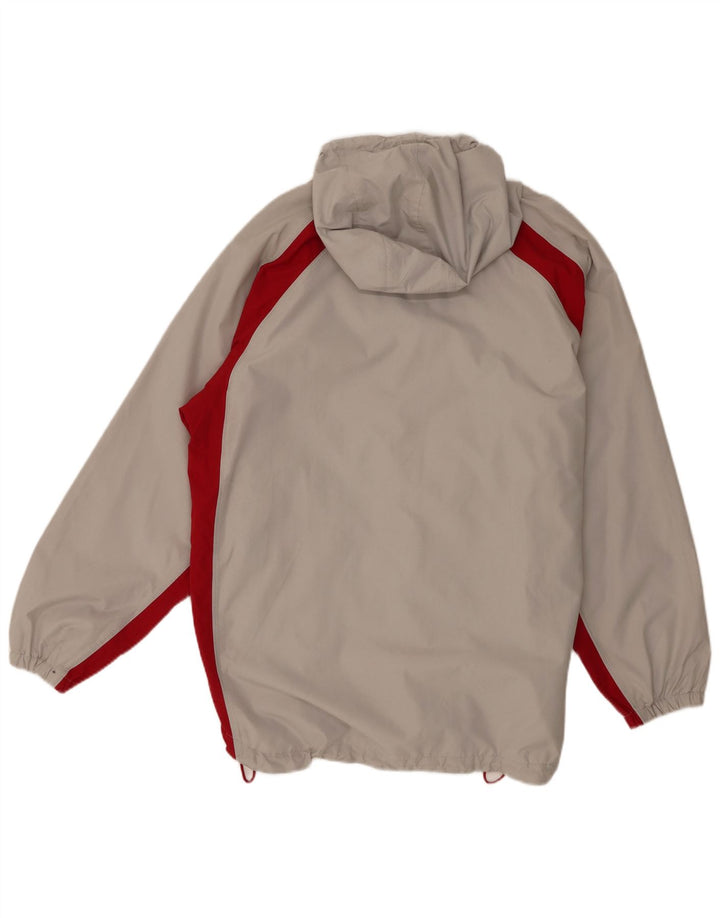 Jako Mens Hooded Pullover Rain Jacket UK 40 Large Grey Colourblock