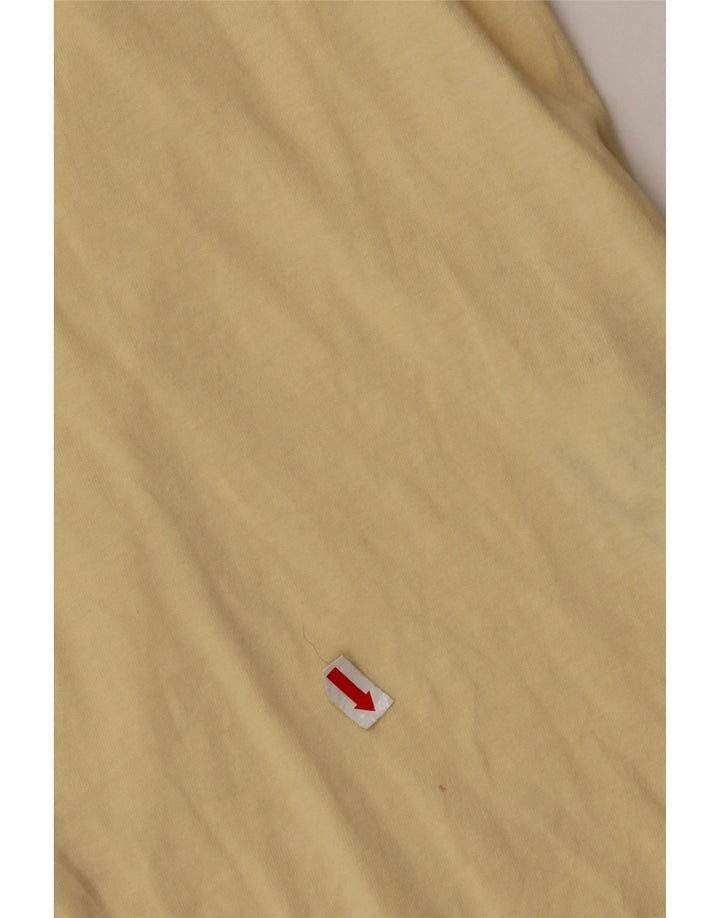 LYLE & SCOTT Mens T-Shirt Top Small Yellow Cotton