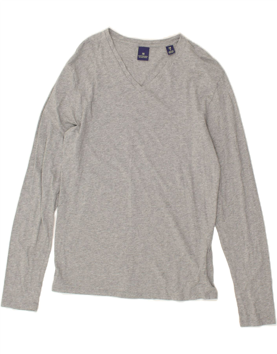 SCOTCH & SODA Womens Top Long Sleeve UK 14 Medium Grey Cotton | Vintage Scotch & Soda | Thrift | Second-Hand Scotch & Soda | Used Clothing | Messina Hembry 