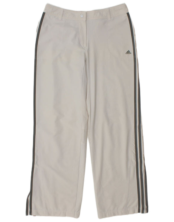 ADIDAS Womens Clima 365 Tracksuit Trousers UK 12 Medium White Nylon