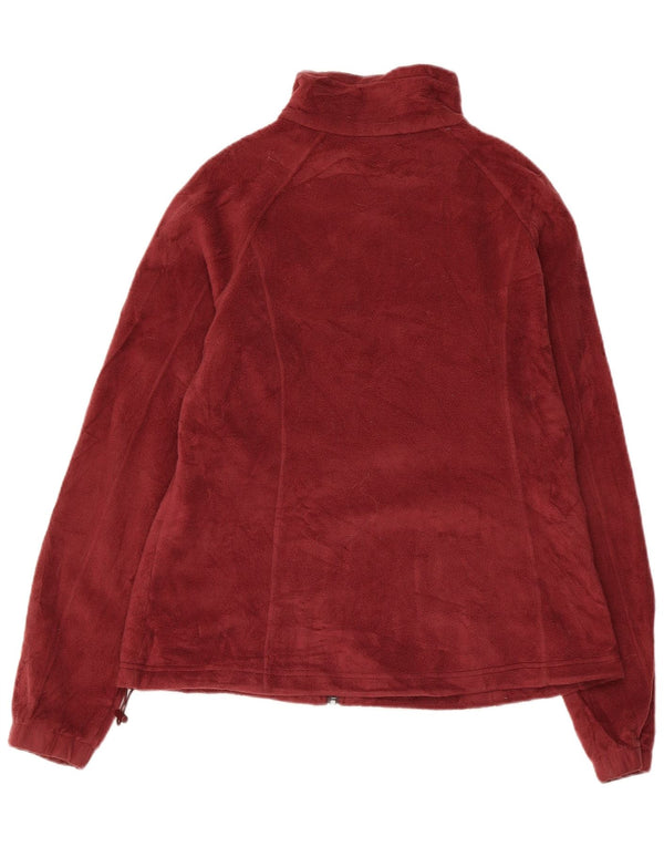 COLUMBIA Womens Fleece Jacket UK 18 XL Burgundy Polyester
