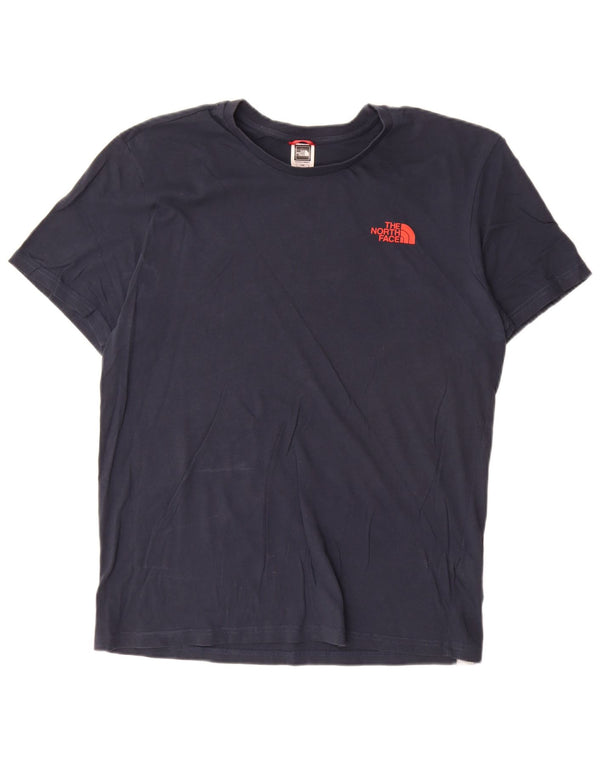 The North Face Mens T-Shirt Top Large Navy Blue Cotton