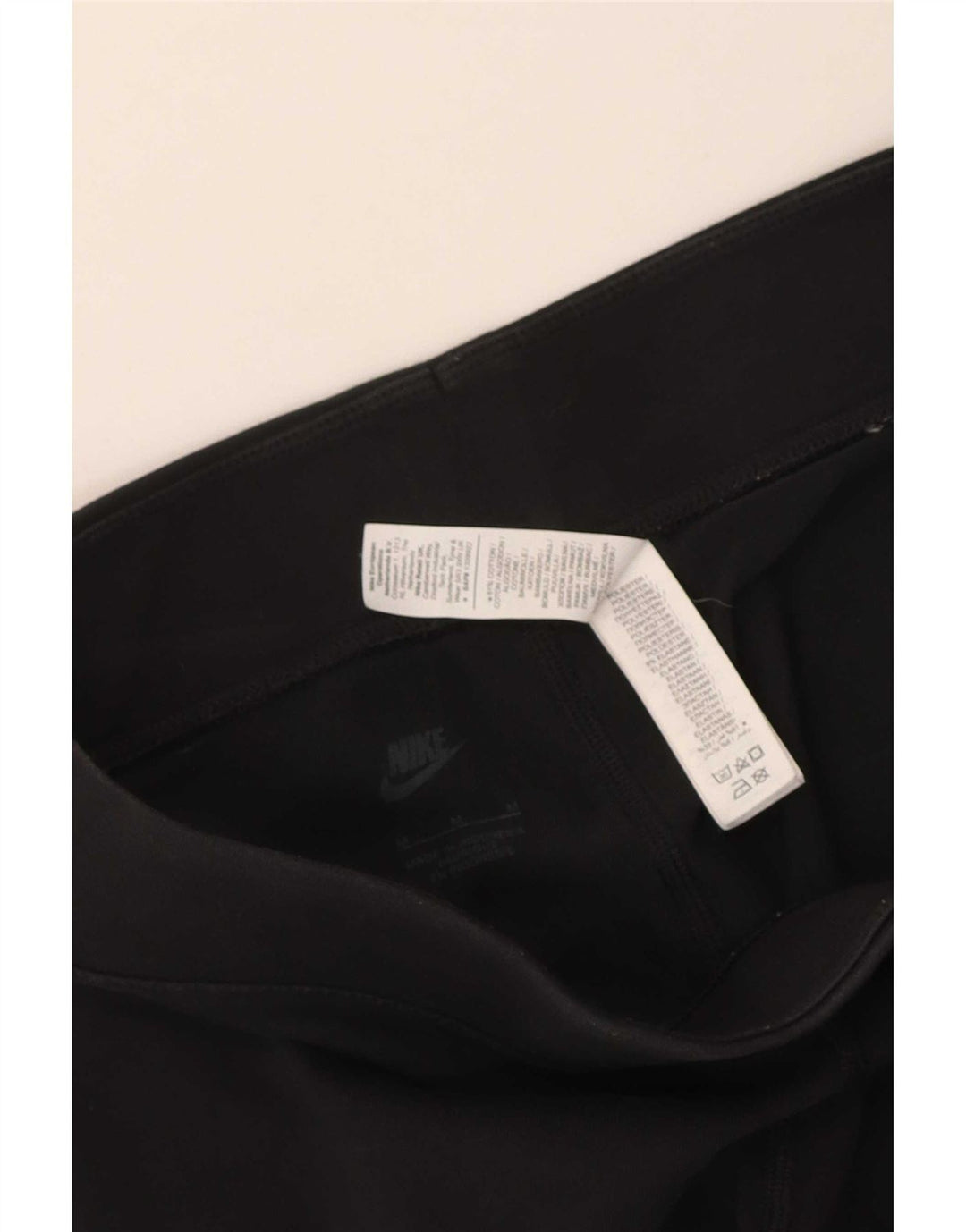 Nike Womens Crop Leggings UK 12 Medium Black Cotton