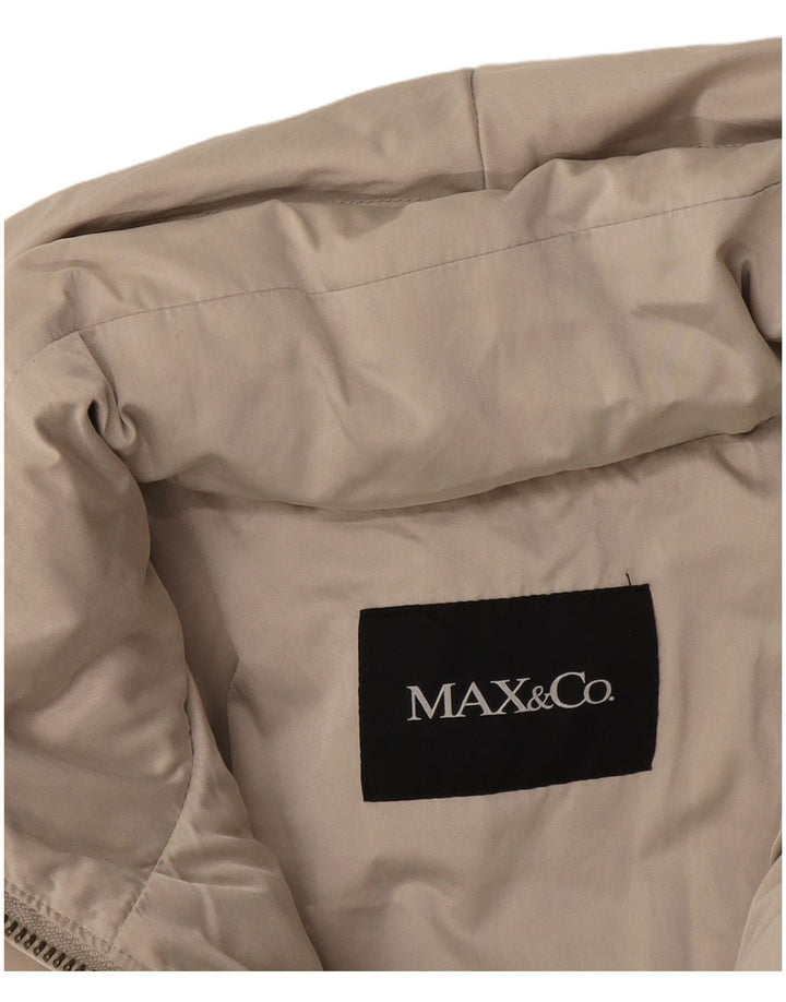 Max & Co. Womens Padded Jacket UK 12 Medium Beige