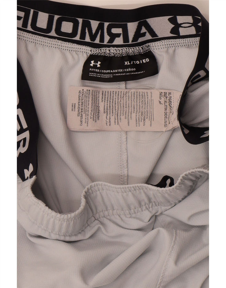 Under Armour Mens Fitted Graphic Sport Shorts XL  White Polyester