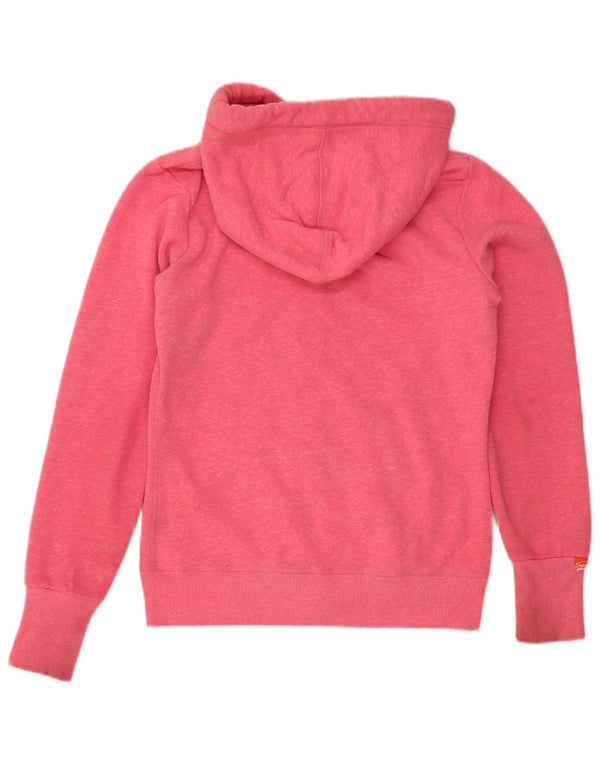 Superdry Womens Zip Hoodie Sweater UK 10 Small Pink