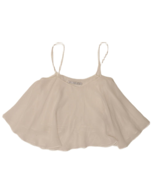 Zara Womens Trafaluc Cami Top UK 6 XS White
