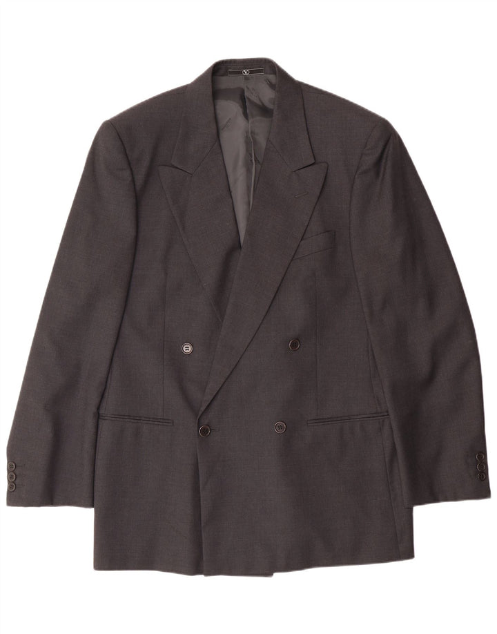 VALENTINO Mens Double Breasted 2 Piece Suit IT 50 Large W34 L30  Grey