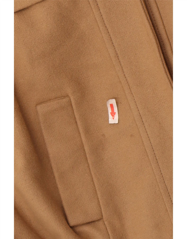 Zara Womens Hooded Bomber Jacket UK 10 Small Brown