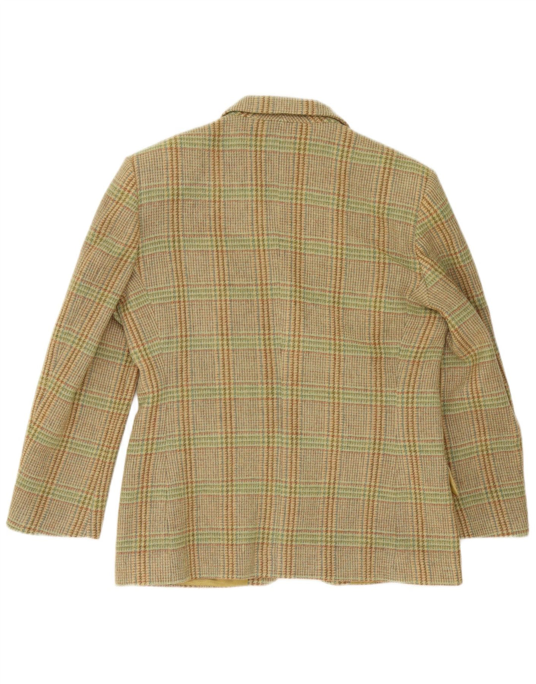 Henry Cottons Womens 3 Button Blazer Jacket IT 44 Medium Green Houndstooth