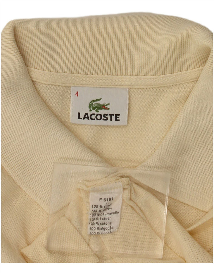 Lacoste Mens Regular Fit Polo Shirt Size 4 Medium Yellow Cotton Classic
