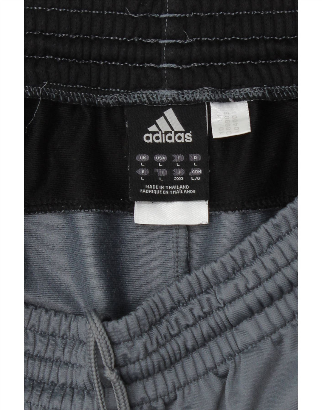 ADIDAS Mens Tracksuit Trousers Large Grey Colourblock