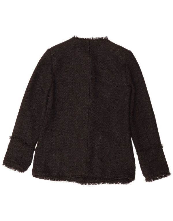 MONSOON Womens 5 Button Blazer Jacket UK 10 Small Black Polyester